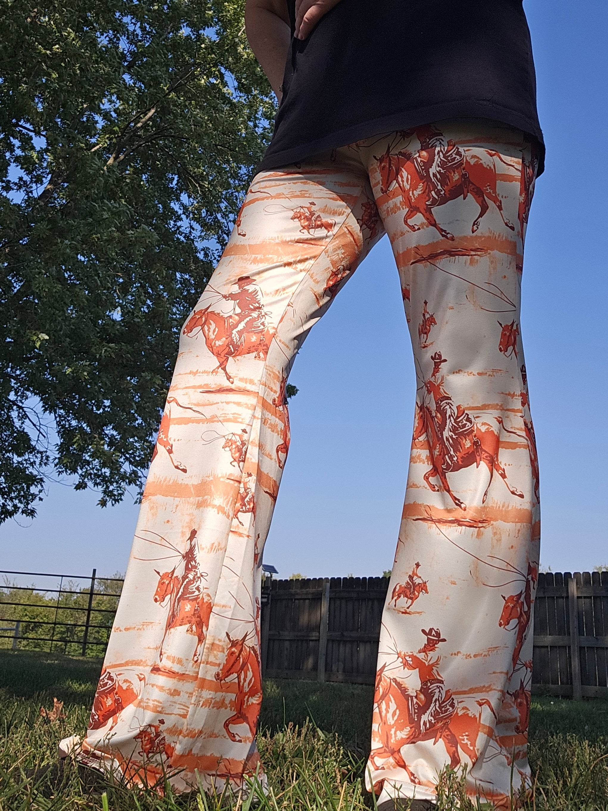 Baha Ranch Retro Western Flare Pants