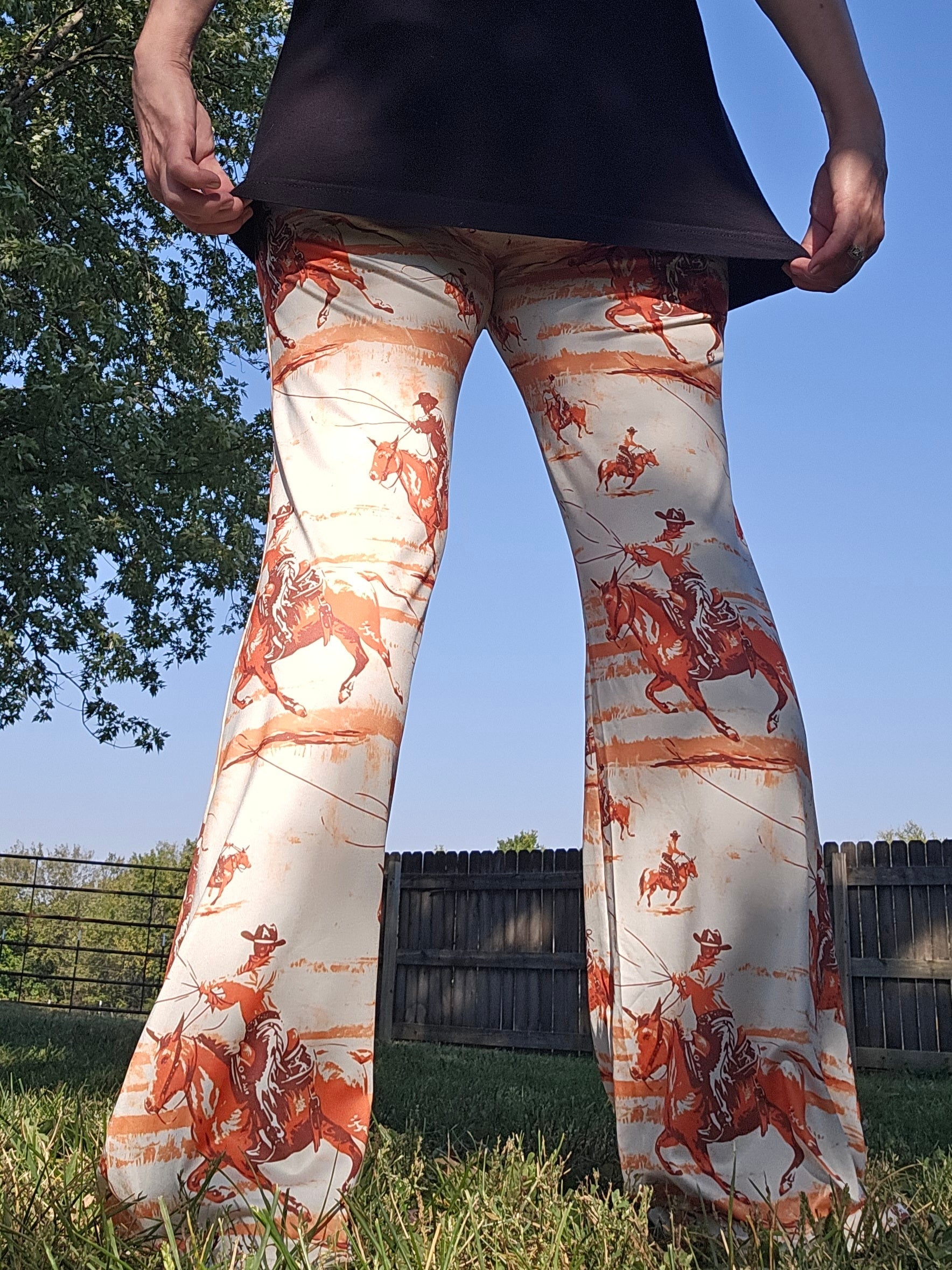 Baha Ranch Retro Western Flare Pants