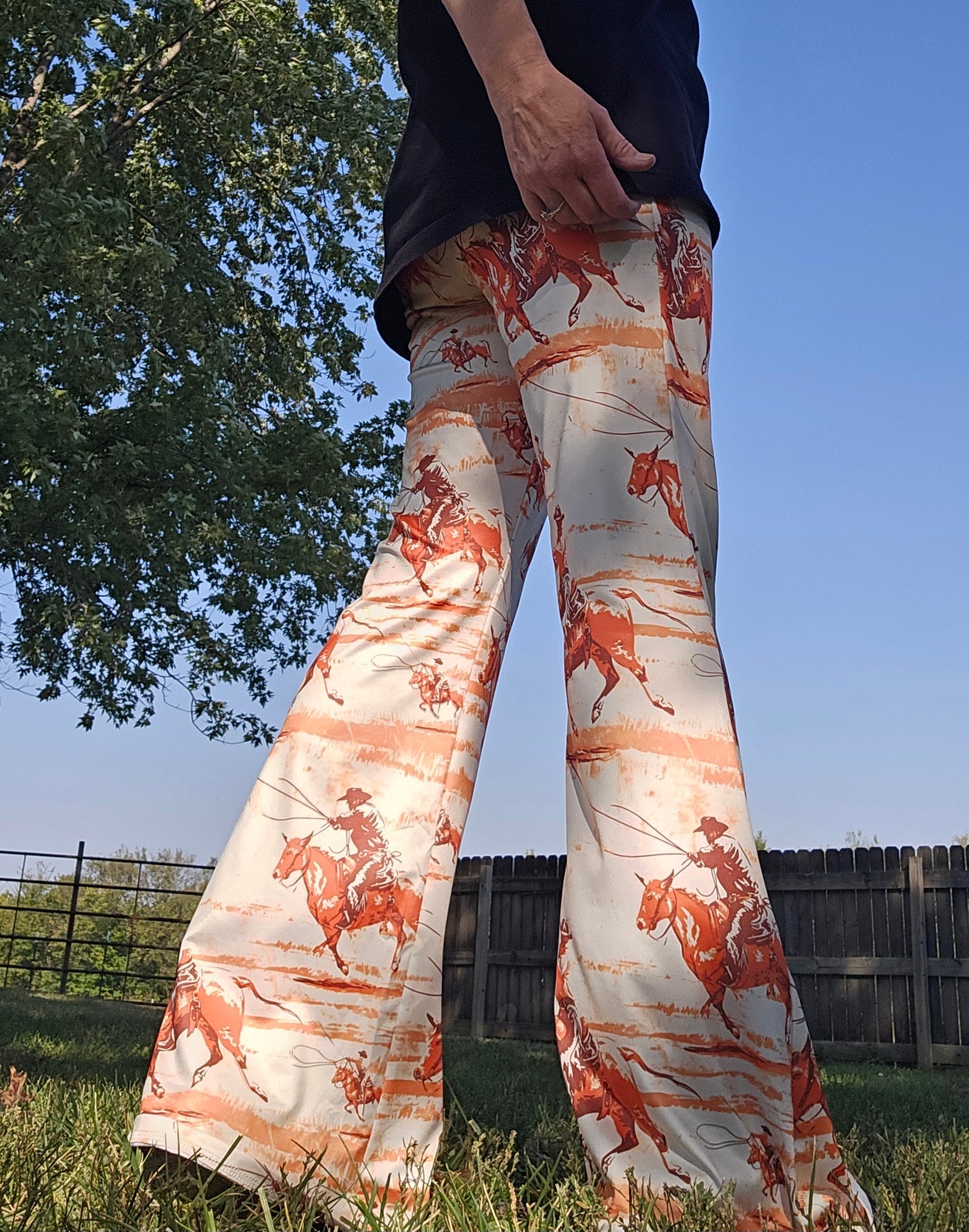 Baha Ranch Retro Western Flare Pants