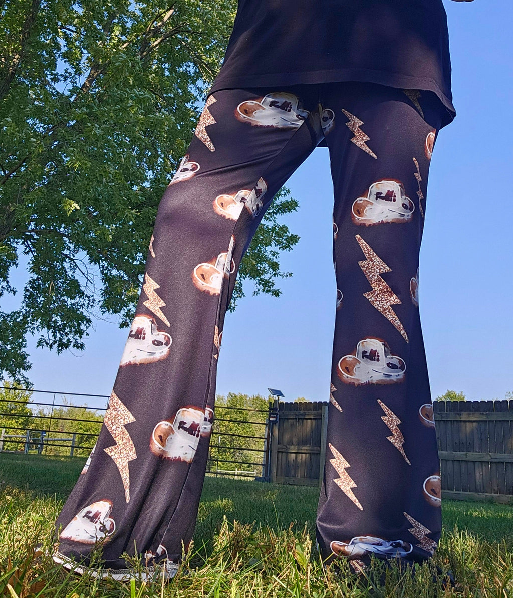 Baha Ranch Disco Cowgirl Flare Pants