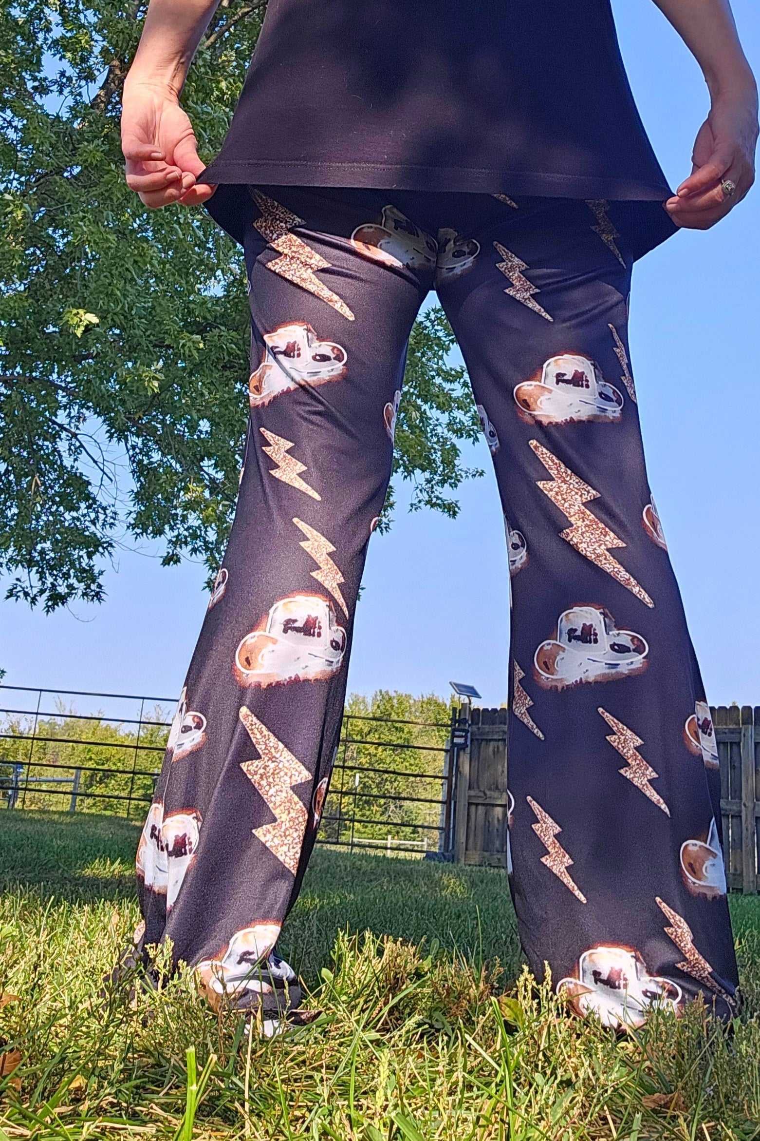 Baha Ranch Disco Cowgirl Flare Pants