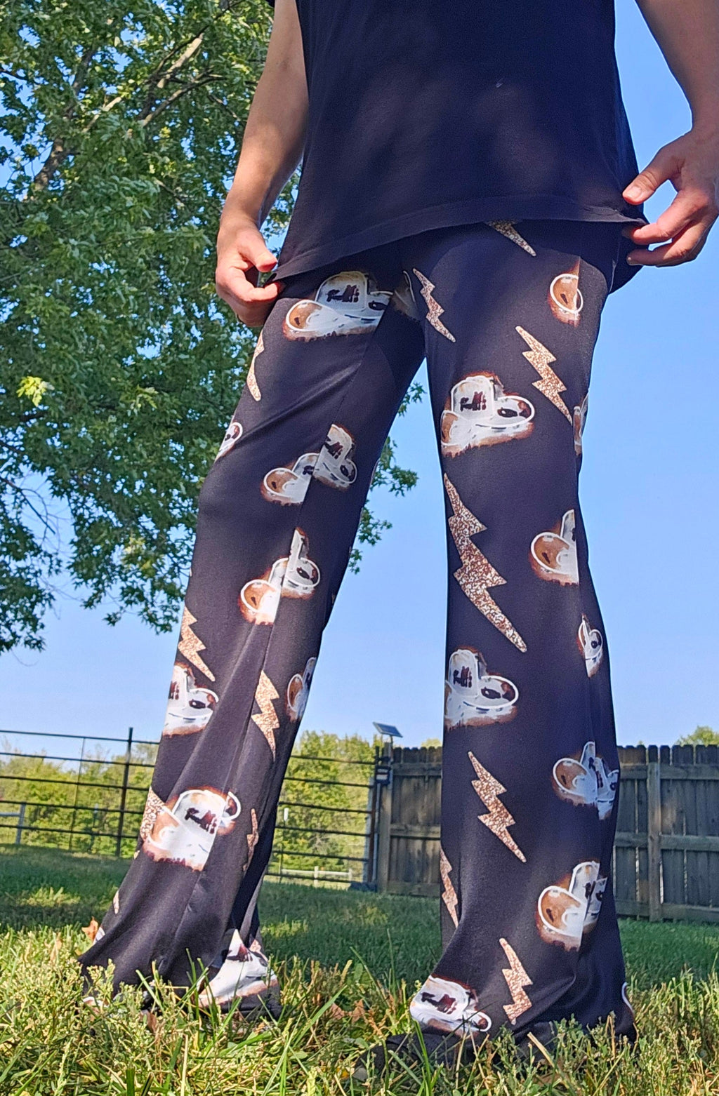 Baha Ranch Disco Cowgirl Flare Pants