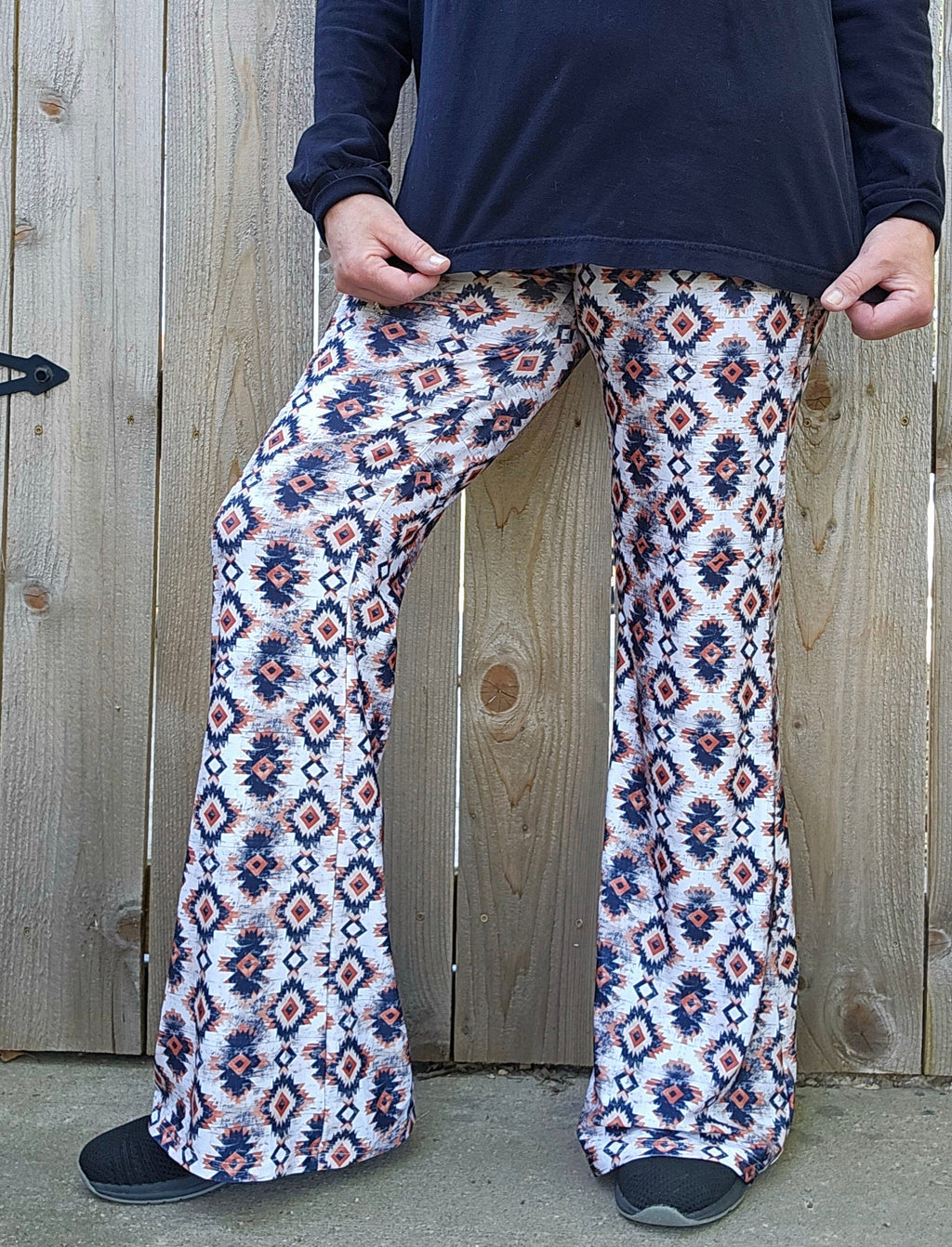 Baha Ranch Southwestern Aztec Flare Pants