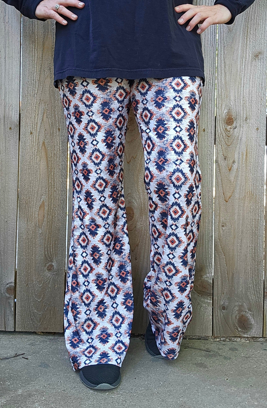 Baha Ranch Southwestern Aztec Flare Pants