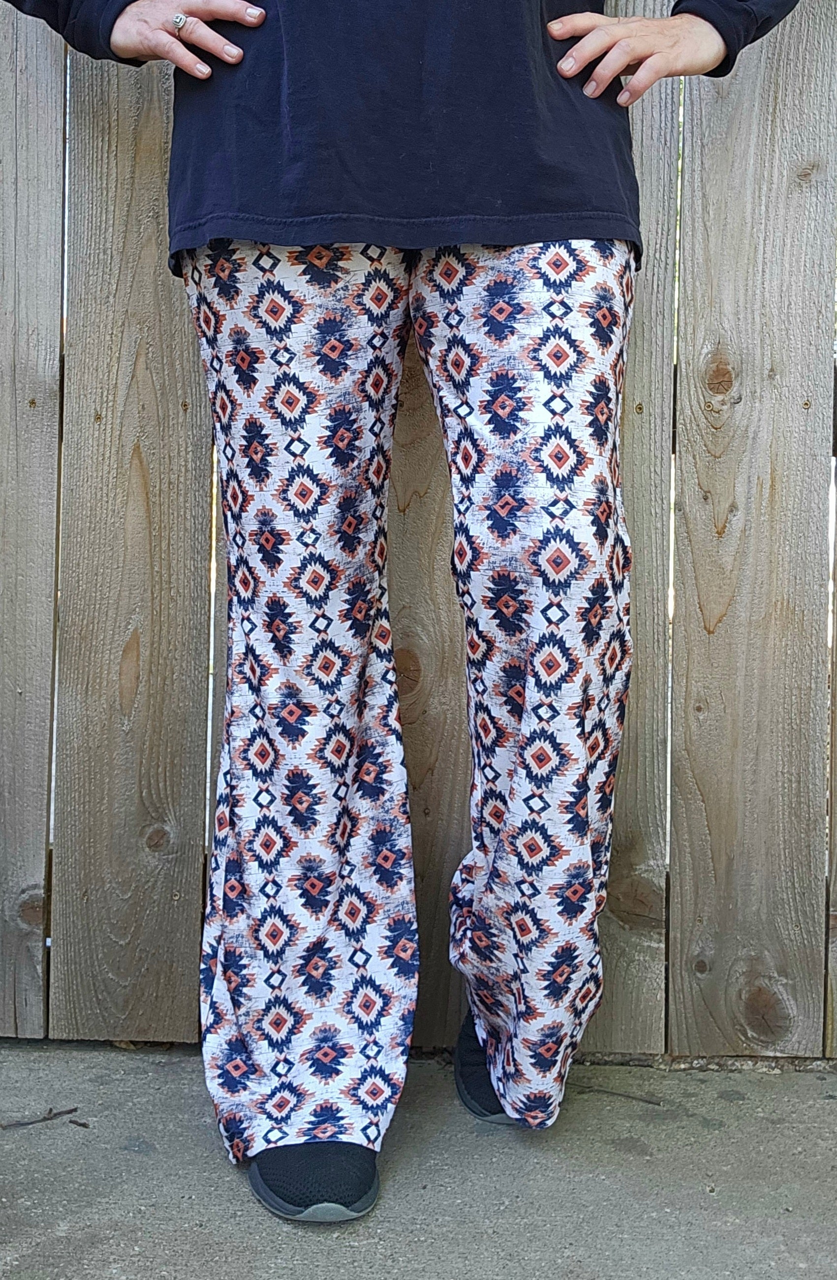 Baha Ranch Southwestern Aztec Flare Pants