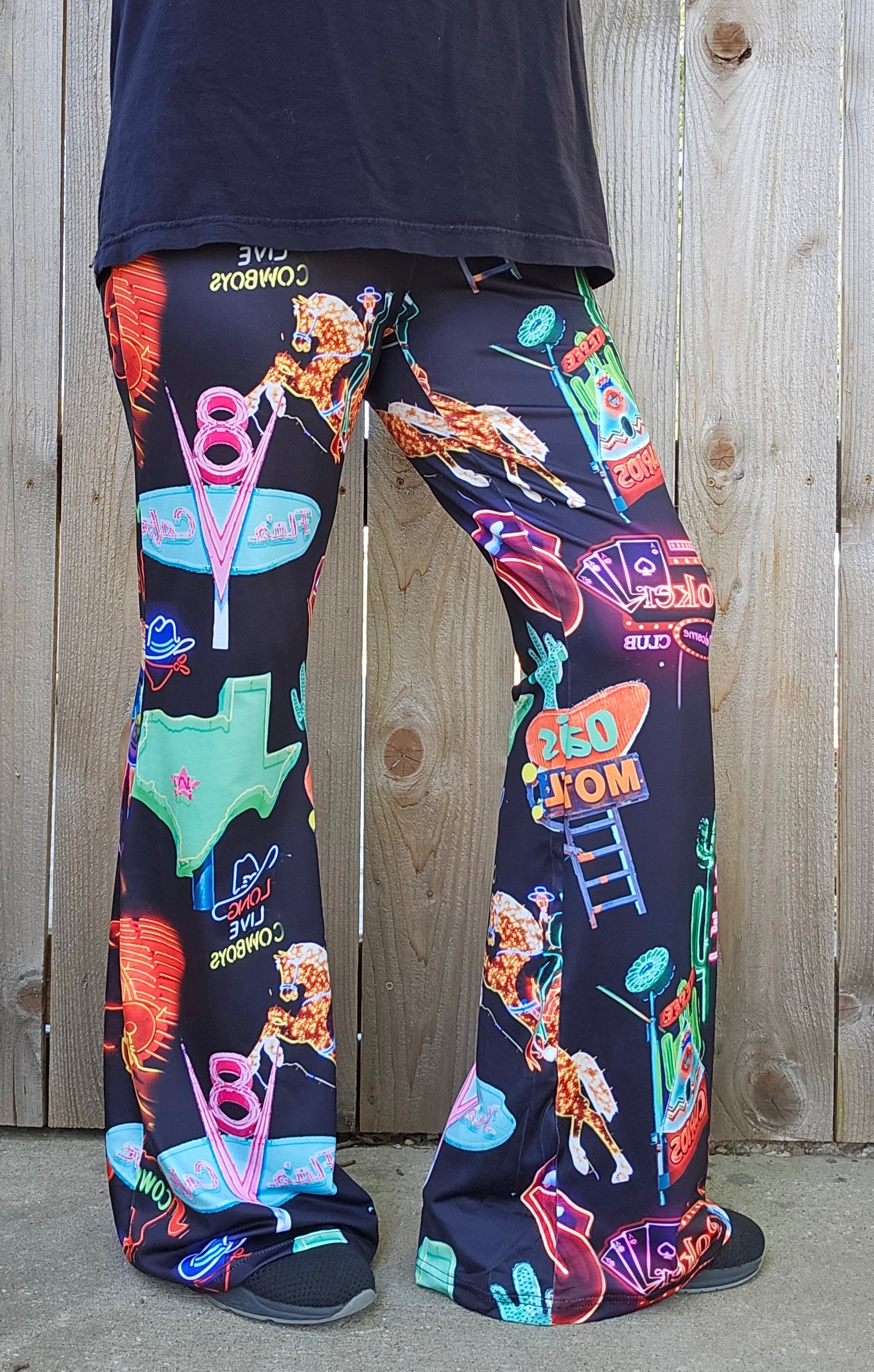 Baha Ranch Neon Vegas Flare Pants