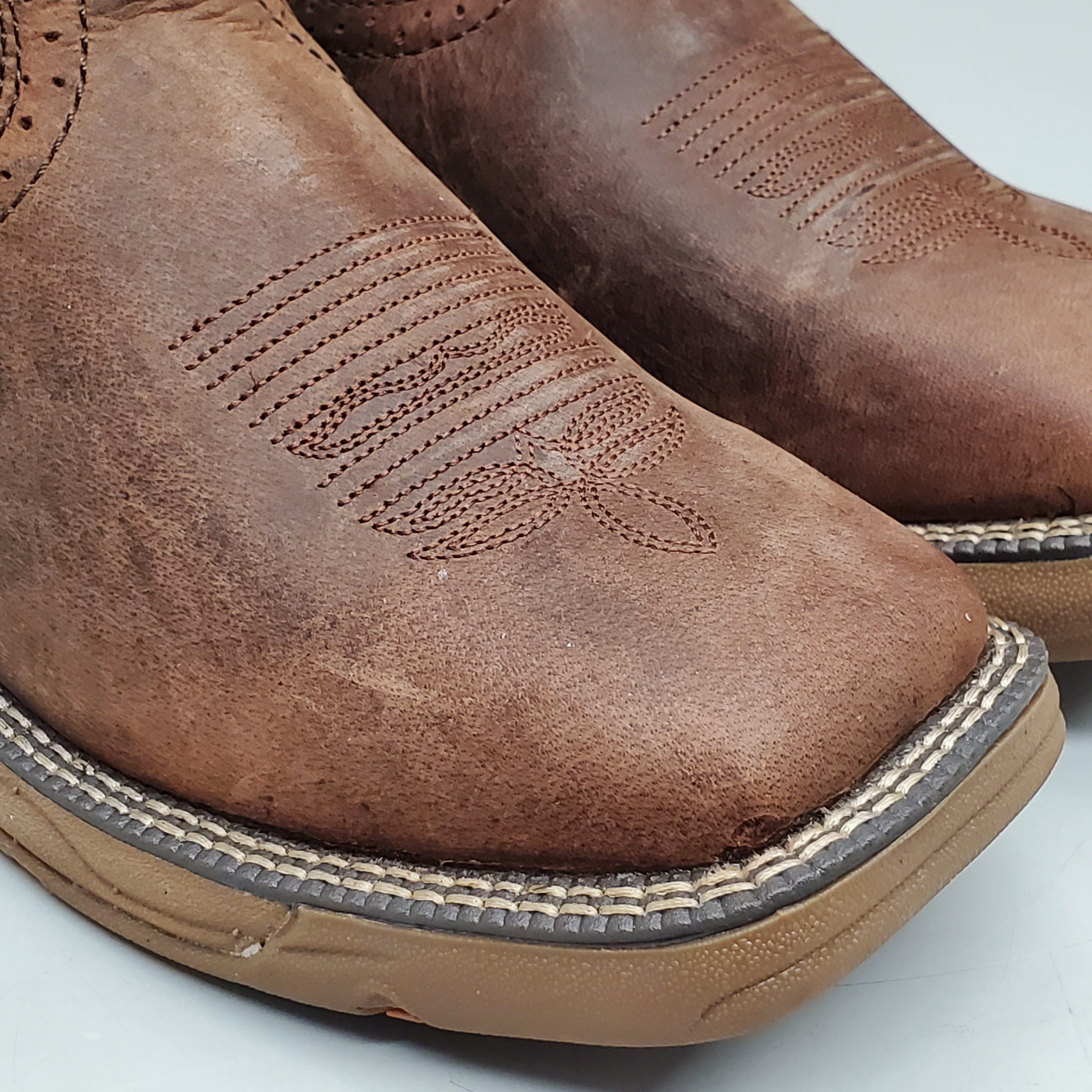 Justin Rush Hickory Brown Water Buffalo Boot Style#SE7400 Size Mens 8 EE