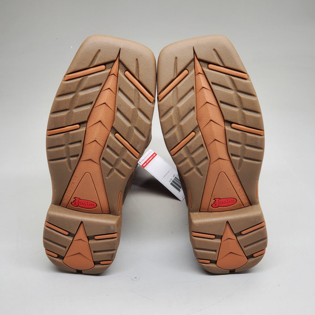 Justin Rush Hickory Brown Water Buffalo Boot Style #SE7400 Size Mens 8.5 EE