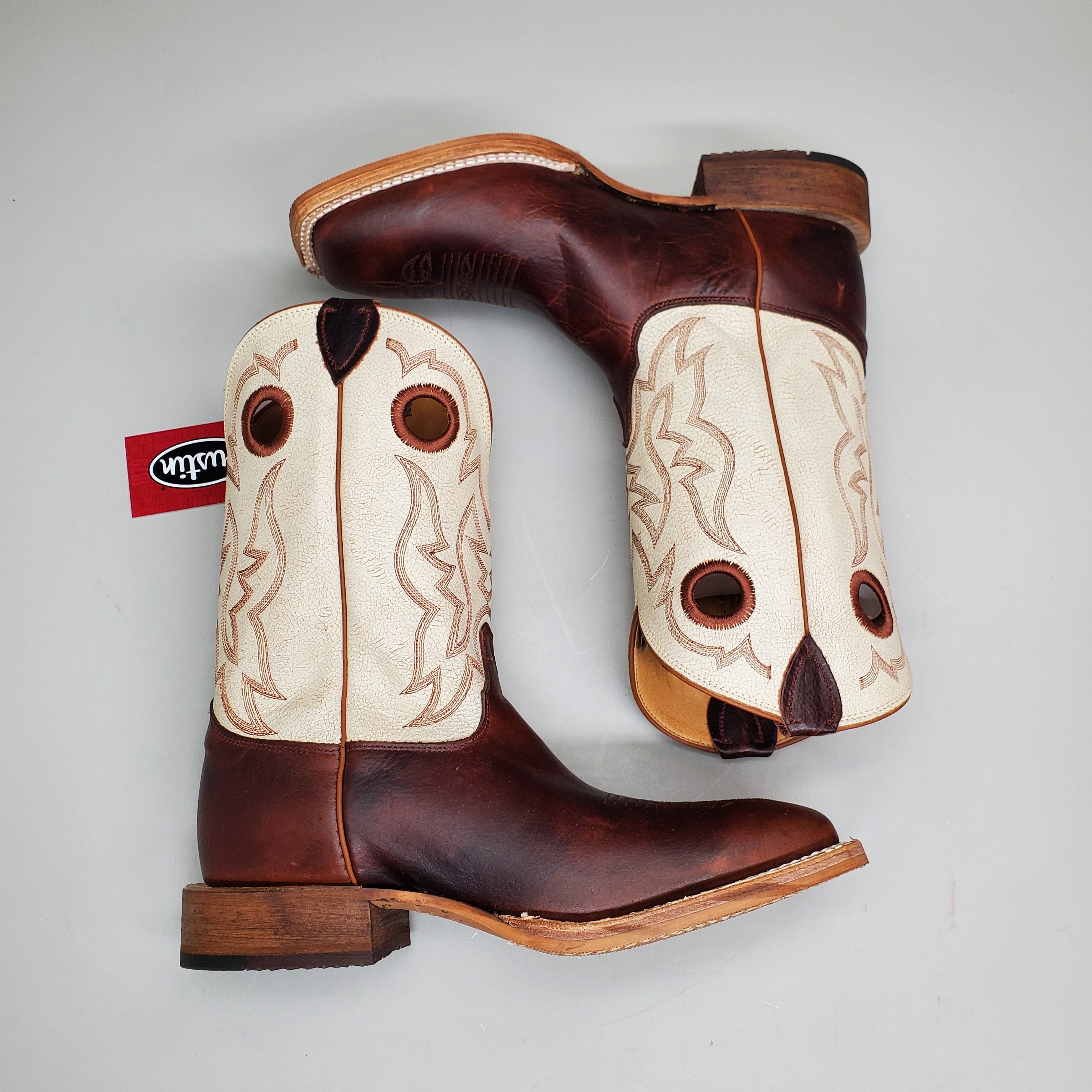 Justin Caddo Cognac Cowhide Boot Style #BR776 Size 10.5 EE