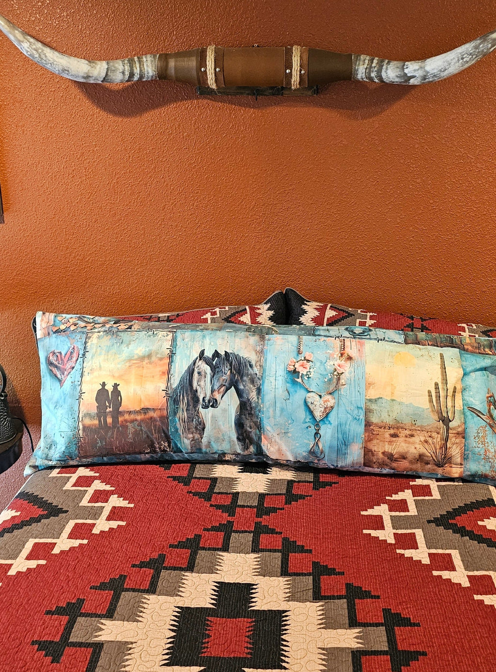 Baha Ranch Turquoise Dreams Body Pillow Cover Made in America