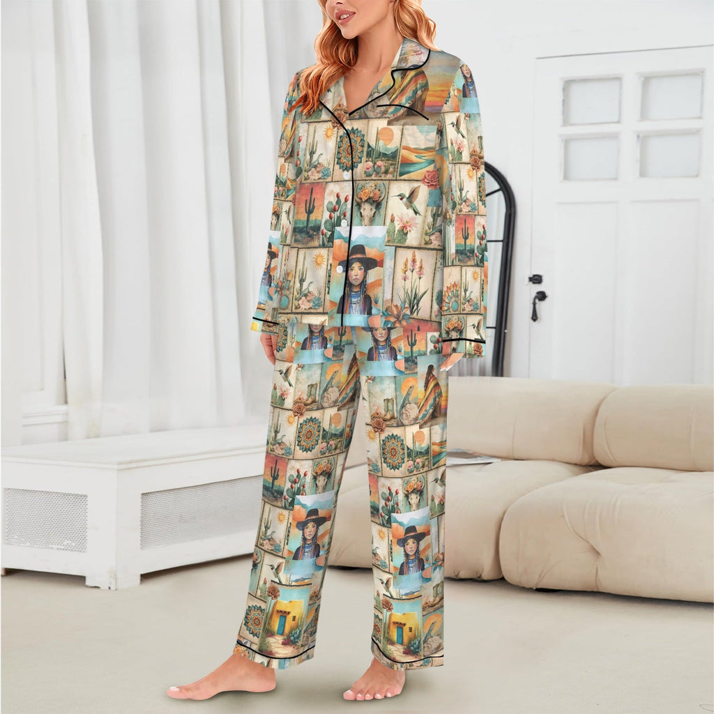 Baha Ranch Colores de Mexico Pictures of the Southwest Satin Pajamas