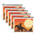 Baha Ranch Cowboy Sunset Cosmetic Bag Pack of 5 Made in America