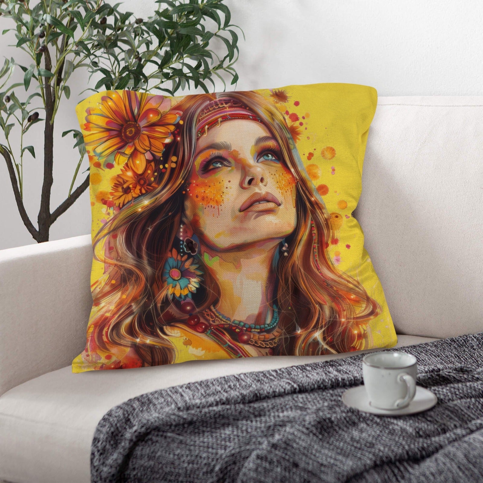Baha Ranch Retro Girl Pillow Case Made in America