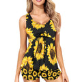 Baha Ranch Sunflowers Tankini & Boy Shorts Swim Set