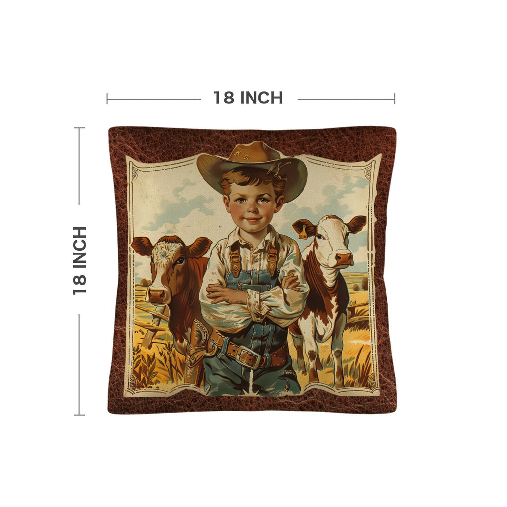 Baha Ranch Vintage Cowboy Pillow Case Made in America
