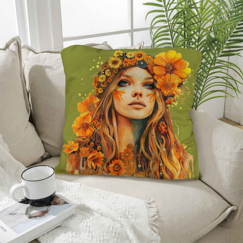 Baha Ranch Boho Girl Pillow Case Made in America