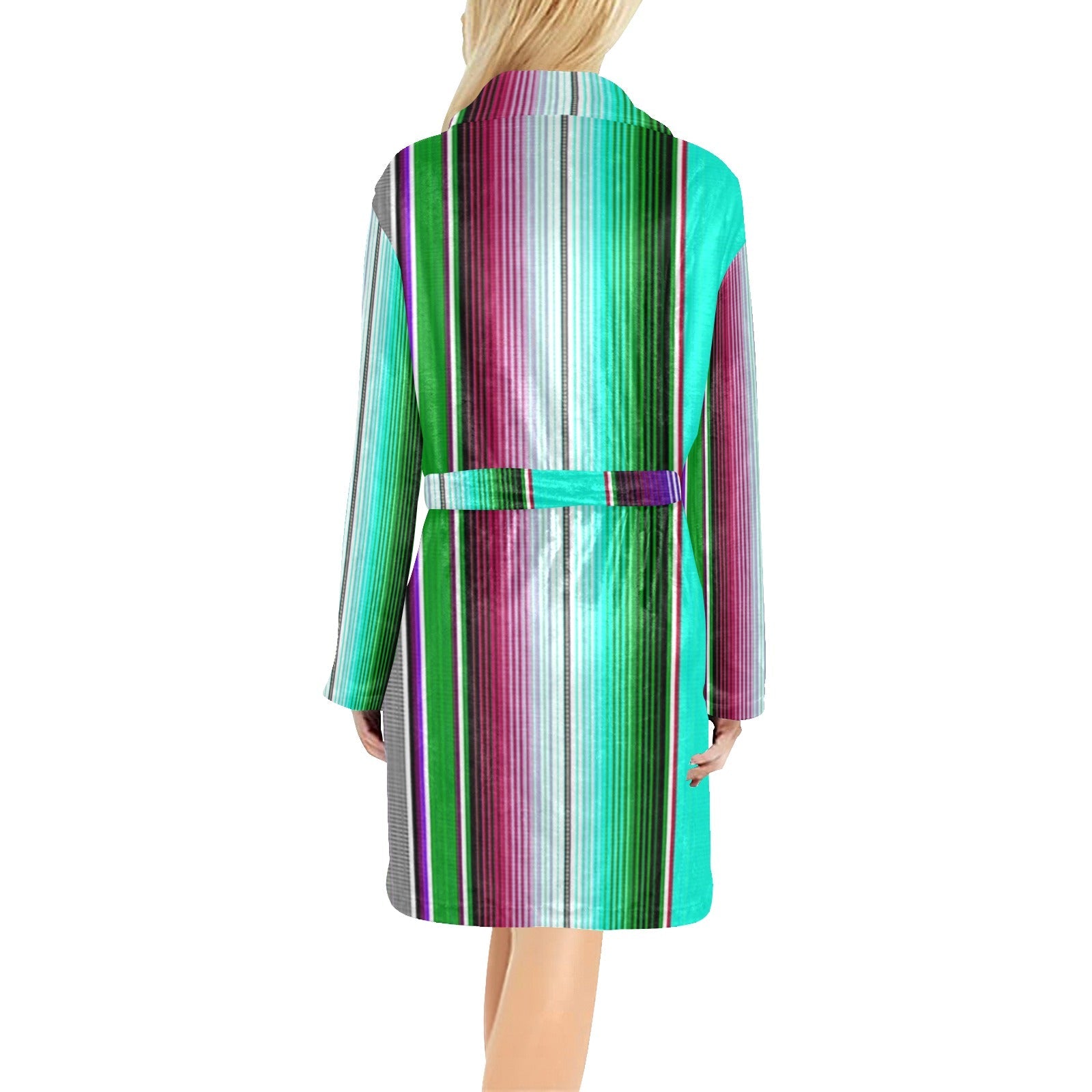 Baha Ranch Turquoise Serape Women's Western Bath Robe