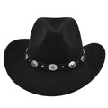 Classic Cowboy Hat Vintage Jazz Hat National Style Fur Top Hat Felt Hat Vintage Imitation Sheep Hat Cowboy Hat