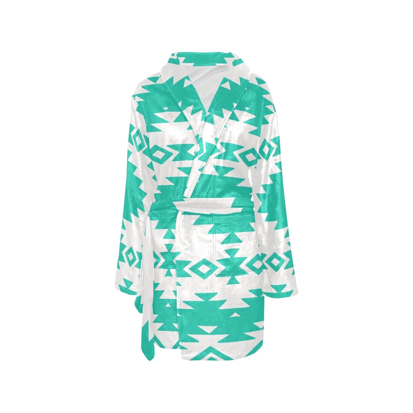Baha Ranch Turquoise Aztec Women's Western Bath Robe