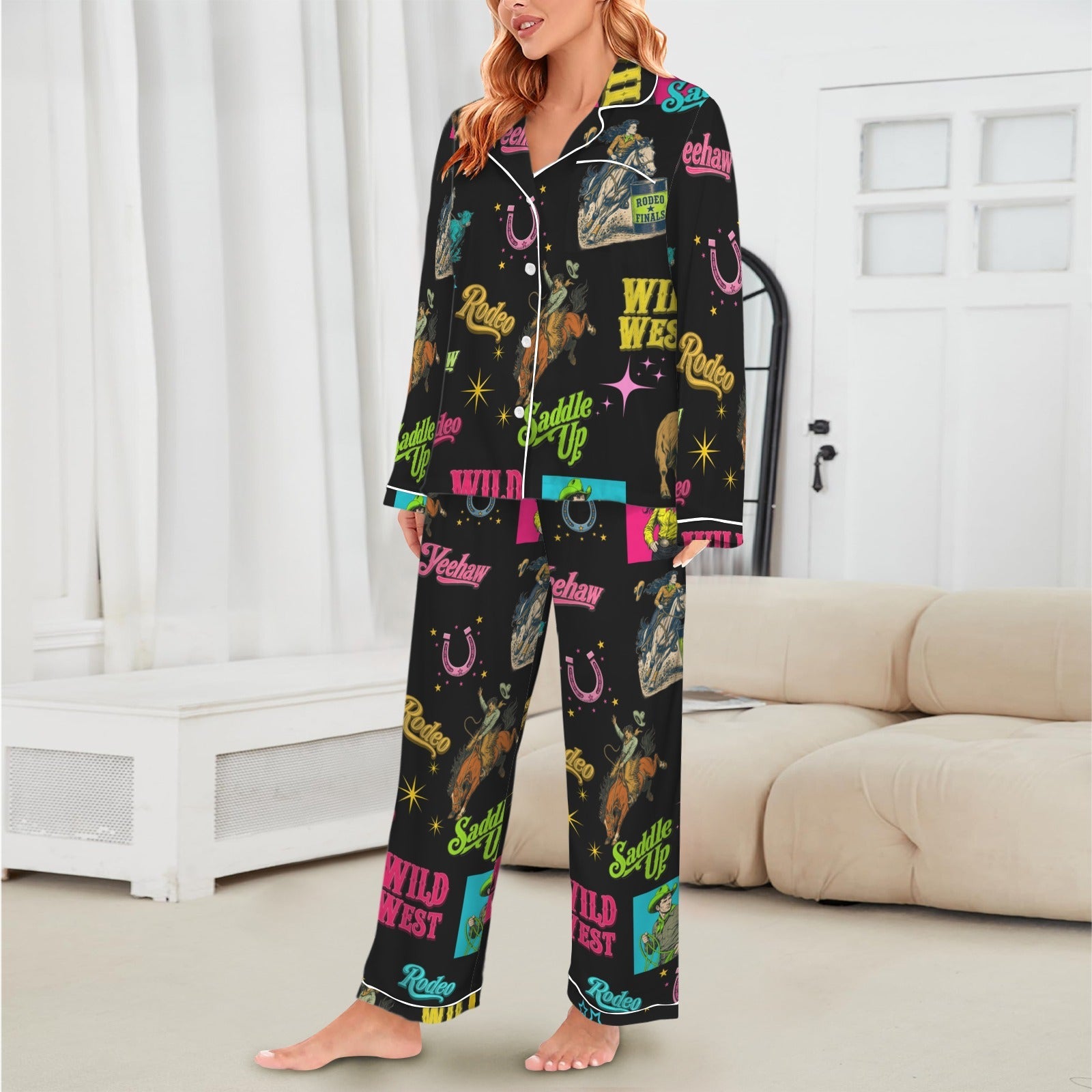 Baha Ranch The Last Round Up Satin Pajama Set
