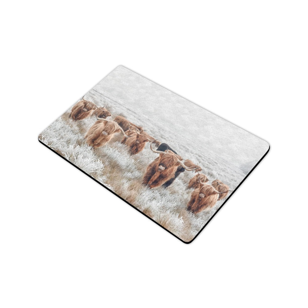 Highland Cow Herd Floor Mat Doormat 24" x 16" Made in America