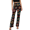 Baha Ranch Colorful Aztec Flare Pants