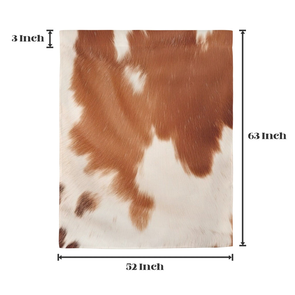 Baha Ranch Cow Hide Print Curtains 52" x 63" Made in America