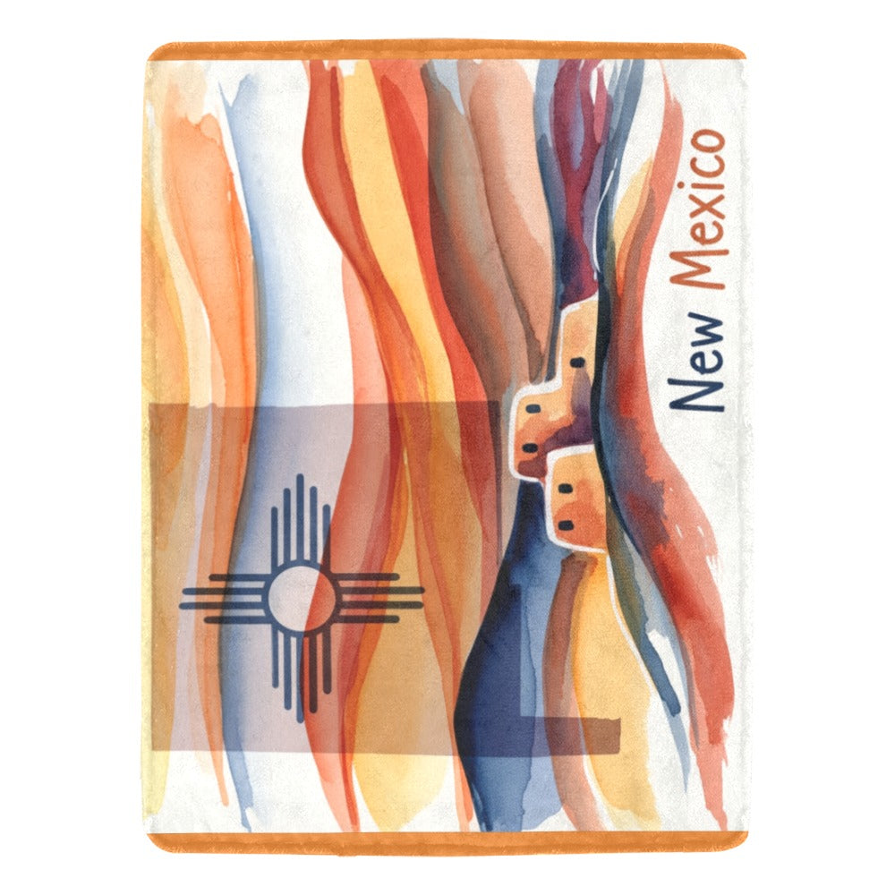 Baha Ranch New Mexico Throw Ultra-Soft Micro Fleece Blanket 60" x 80" Made in America