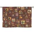 Baha Ranch Vintage Cowboy Collage Western Curtains 28" x 40" Made in America