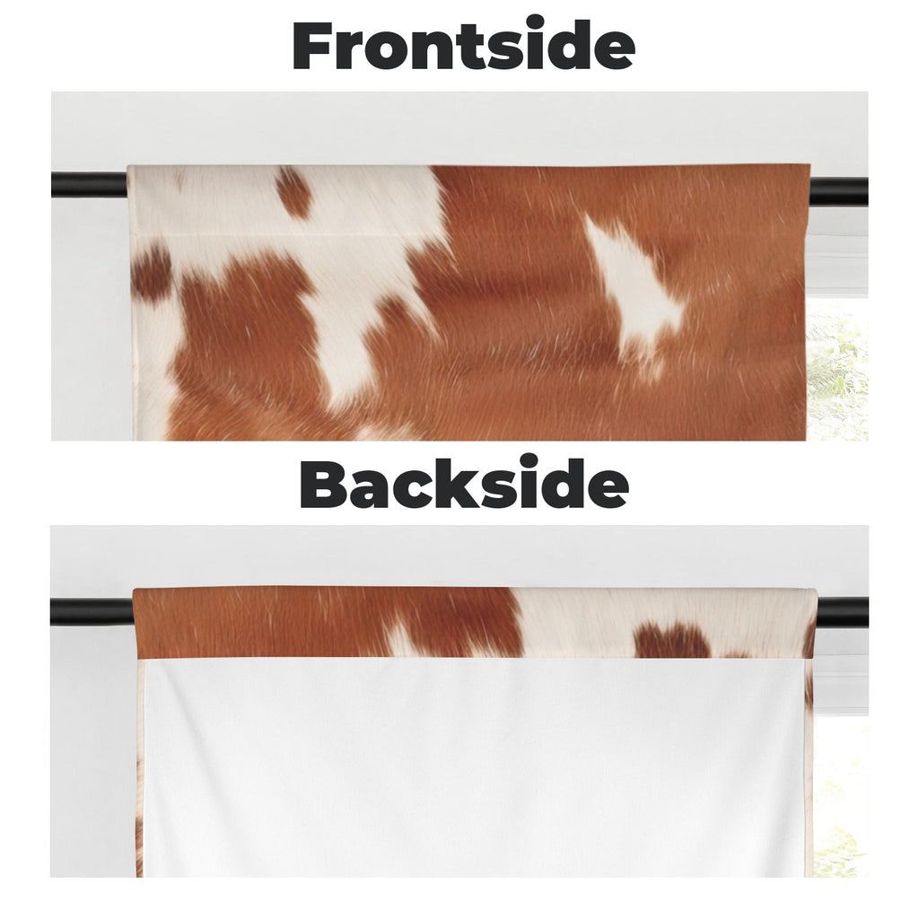 Baha Ranch Cowhide Print Window Curtains 28"x40" (2-Piece) Made in America