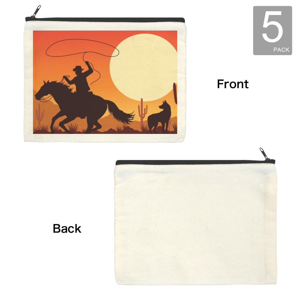 Baha Ranch Cowboy Sunset Cosmetic Bag Pack of 5 Made in America