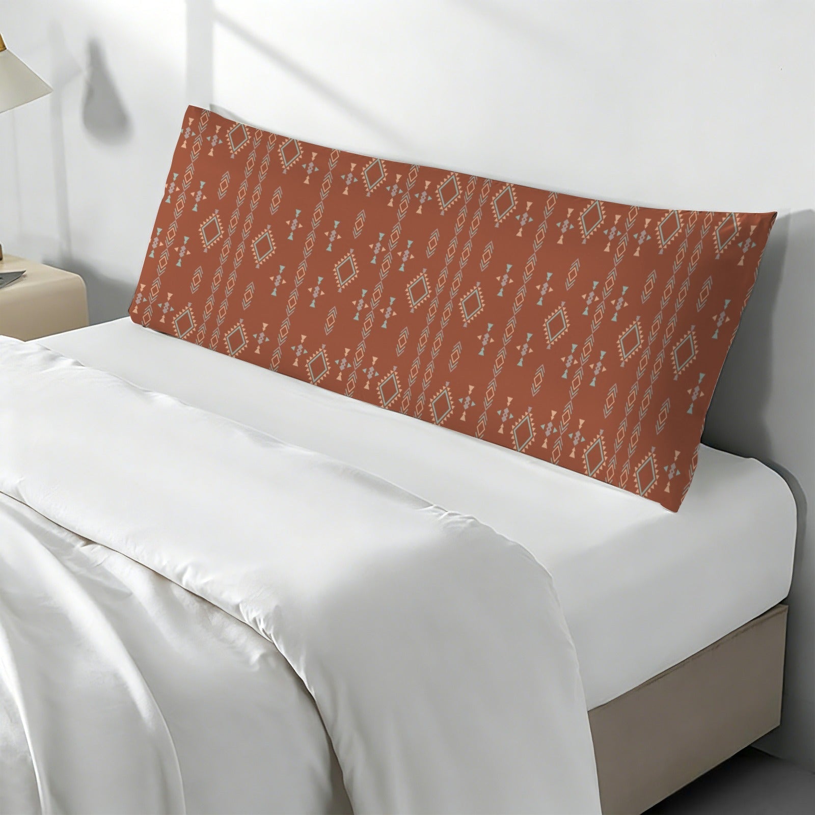 Baha Ranch Brown Aztec Body Pillow Cover Made in America