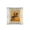 Baha Ranch Vintage Rodeo Stamp Throw Pillow Made in America