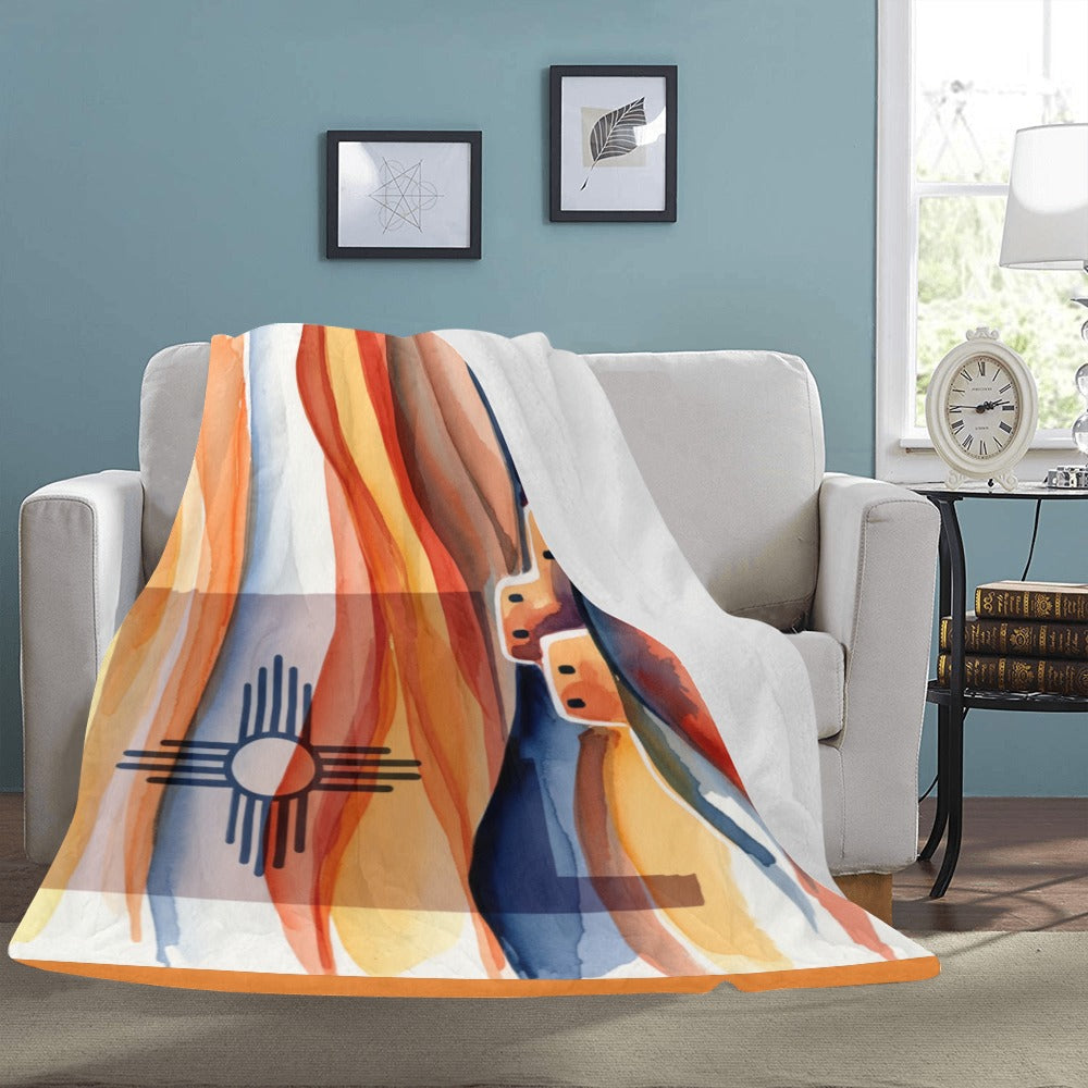 Baha Ranch New Mexico Throw Ultra-Soft Micro Fleece Blanket 60" x 80" Made in America