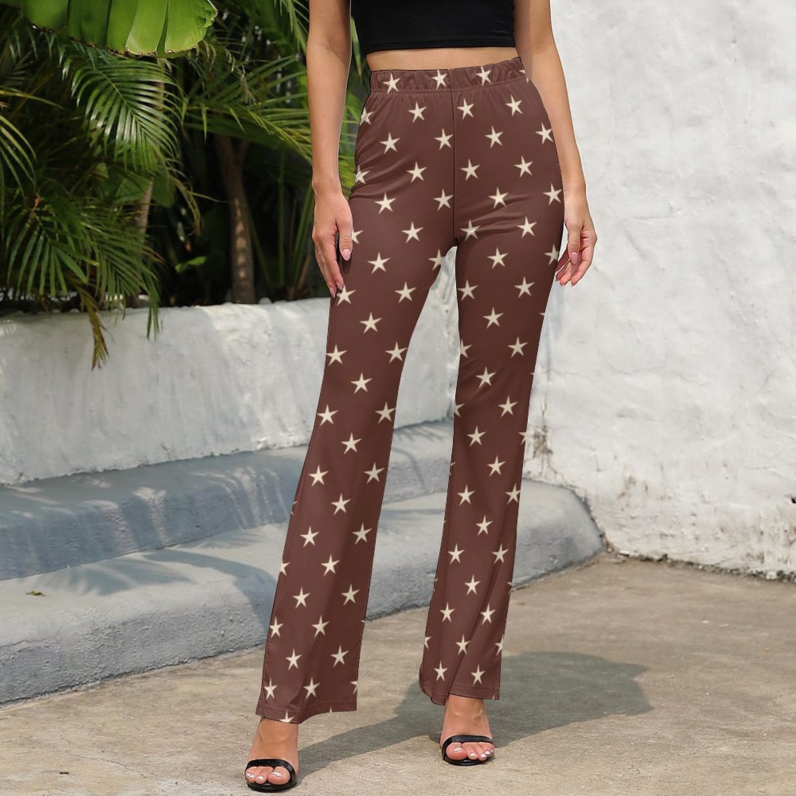 Baha Ranch Star Print Flare Pants