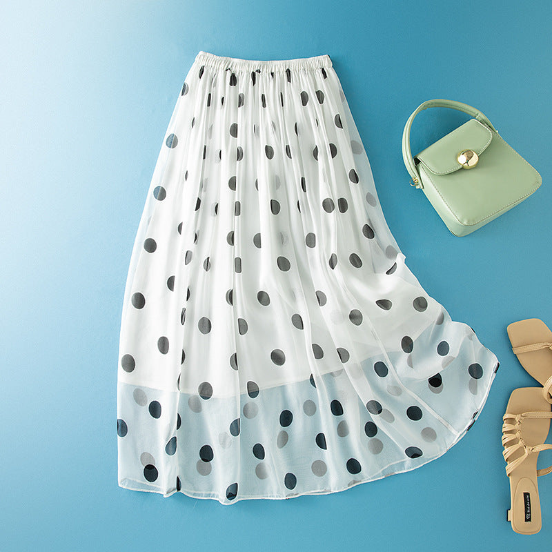 A-line hanging long skirt