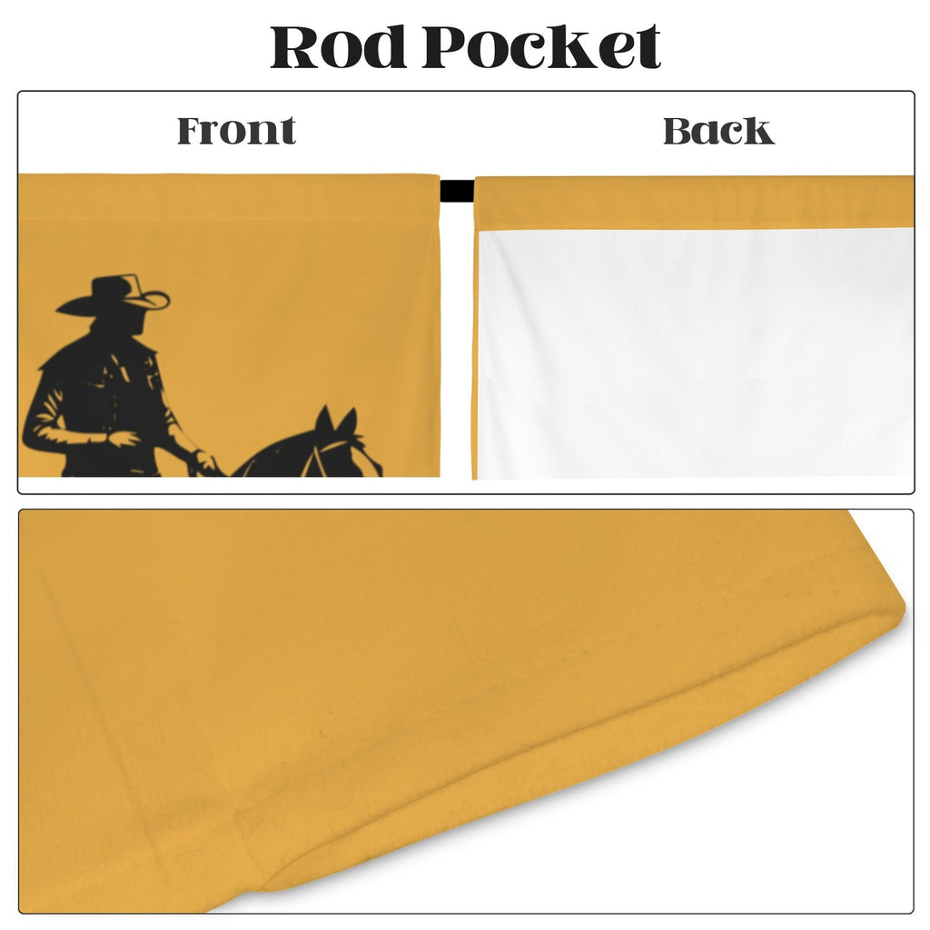 Baha Ranch Desert Cowboy Window Curtain 52"x63" Made in America