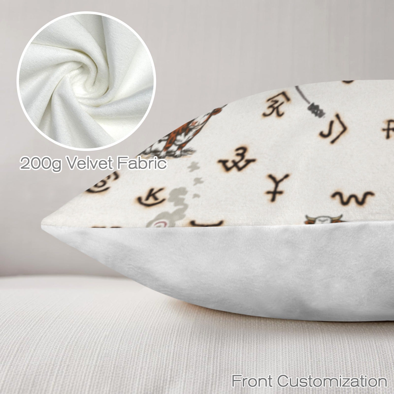 Baha Ranch Hereford Brands Velvety Soft Pillow Cover Made in America
