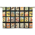 Baha Ranch Vintage Western Collage Window Curtains 28"x40" (2-Piece)Made in America