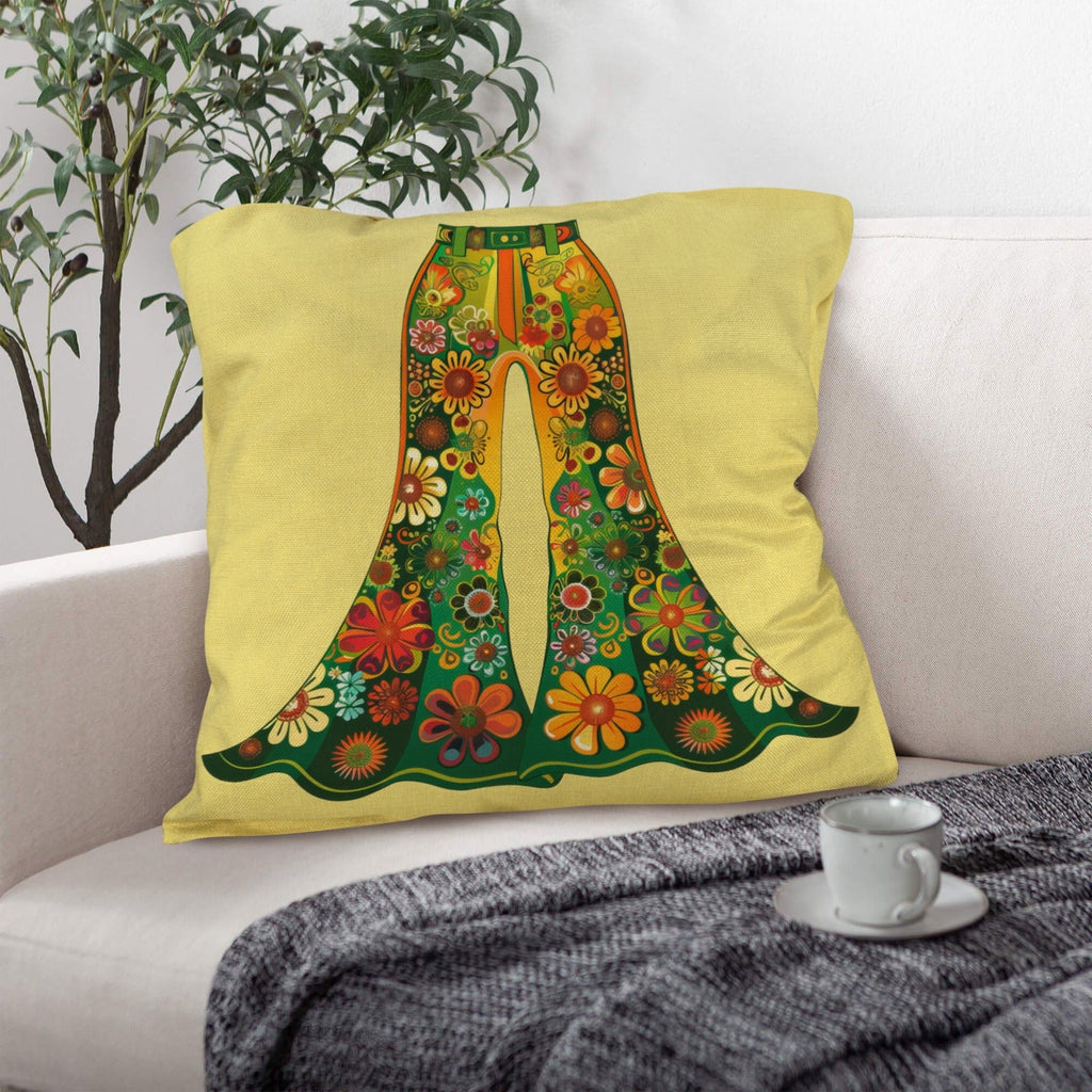 Baha Ranch Floral Bell Bottoms Pillow Case Made in America