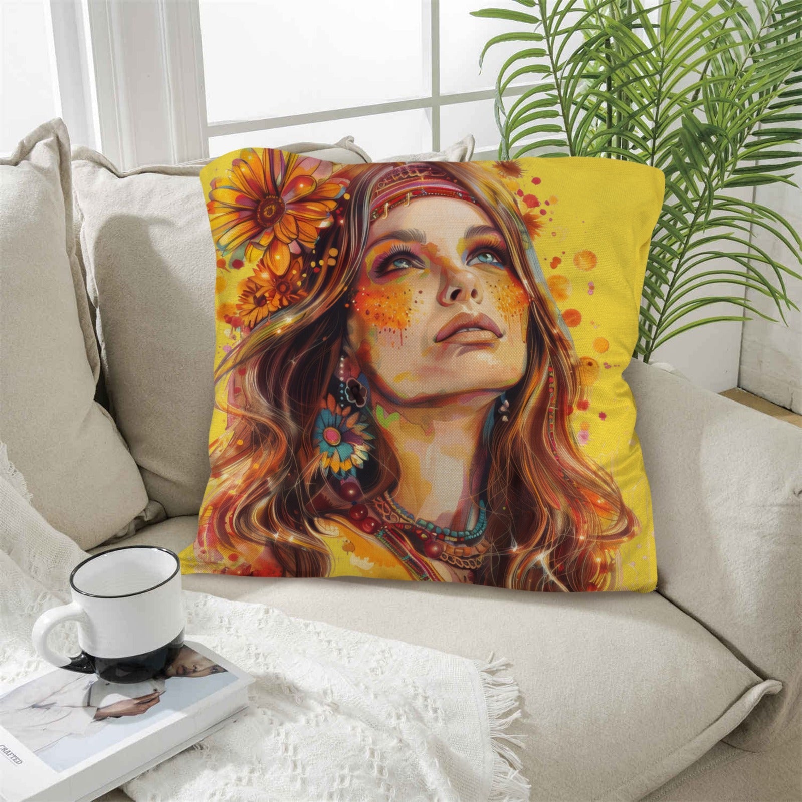 Baha Ranch Retro Girl Pillow Case Made in America