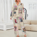 Baha Ranch Danilo Painted Cowgirl Satin Long Pajamas