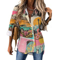 Baha Ranch Pop Western Wanted Button Up Blouse