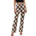 Baha Ranch Checkered Rodeo Flare Pants