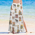 Baha Ranch Vintage Cowboy Collage Beach Coverup Skirt