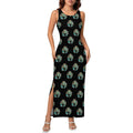 Baha Ranch Turquoise Naja Sleeveless Bodycon Side Slit Maxi Dress