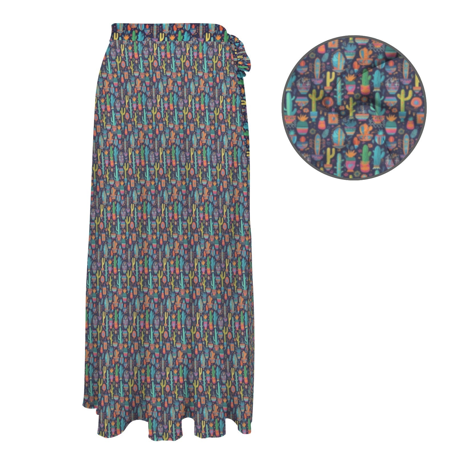 Baha Ranch Cactus Crazy Beach Coverup Skirt