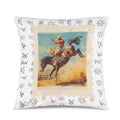 Baha Ranch Stamped Rodeo 2 Velvety Soft Pillow Case Made in America