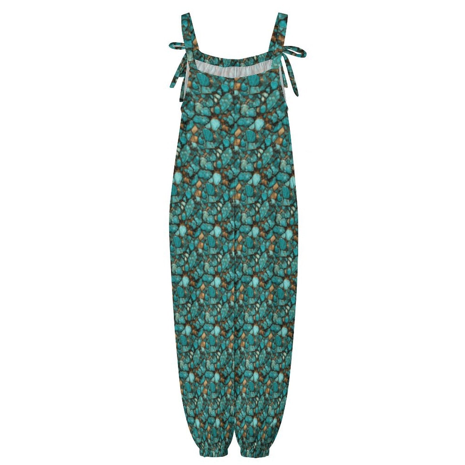 Baha Ranch All Turquoise Overalls Jumpsuit