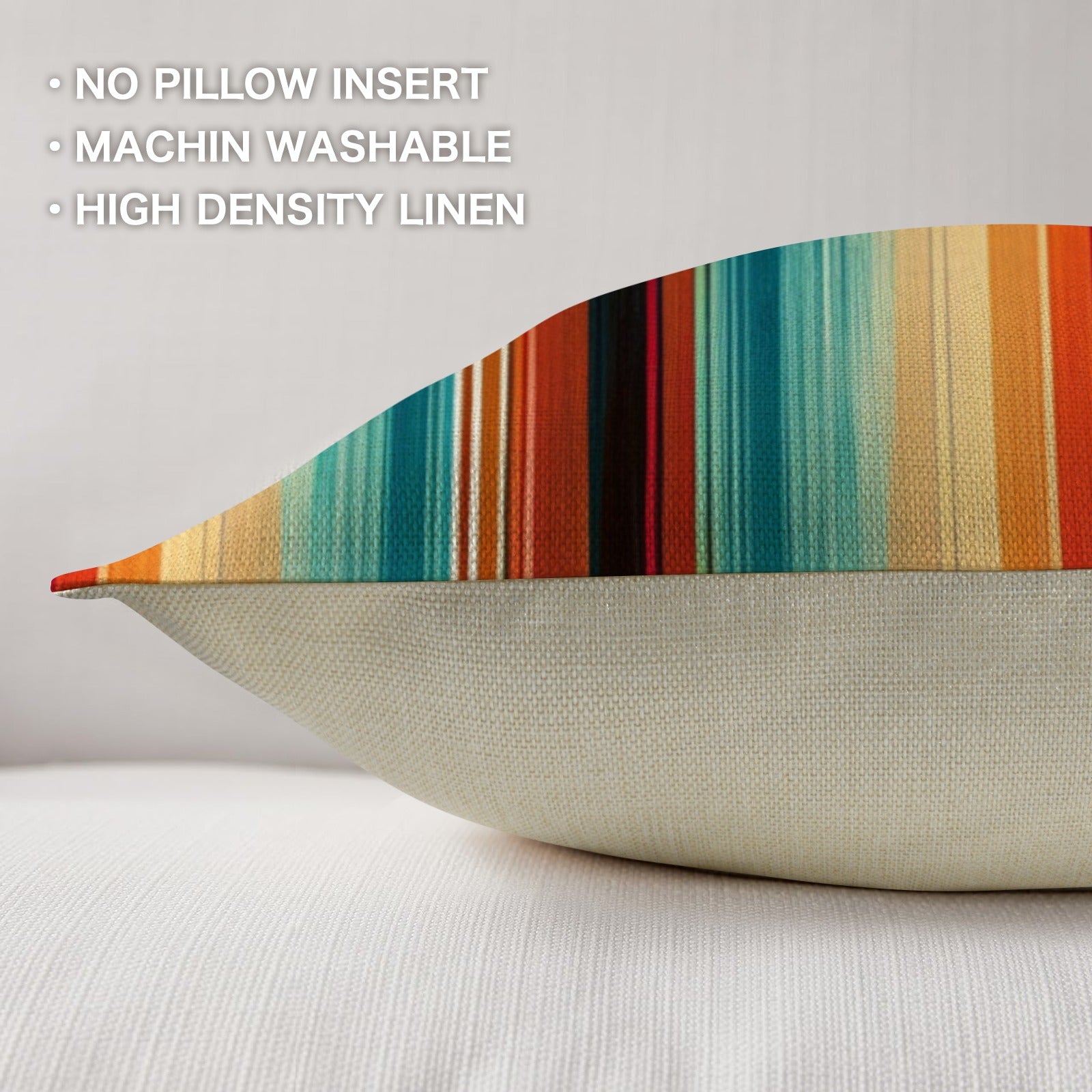 Baha Ranch Colores De Mexico Southwest Serape Pillow Case 18x18" Made in America